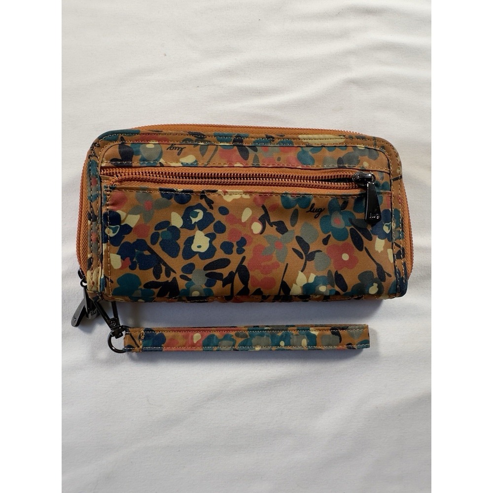 Lug Splits XL Wristlet Wallet Wildflower Amber Quilted Zip Around Organizer
